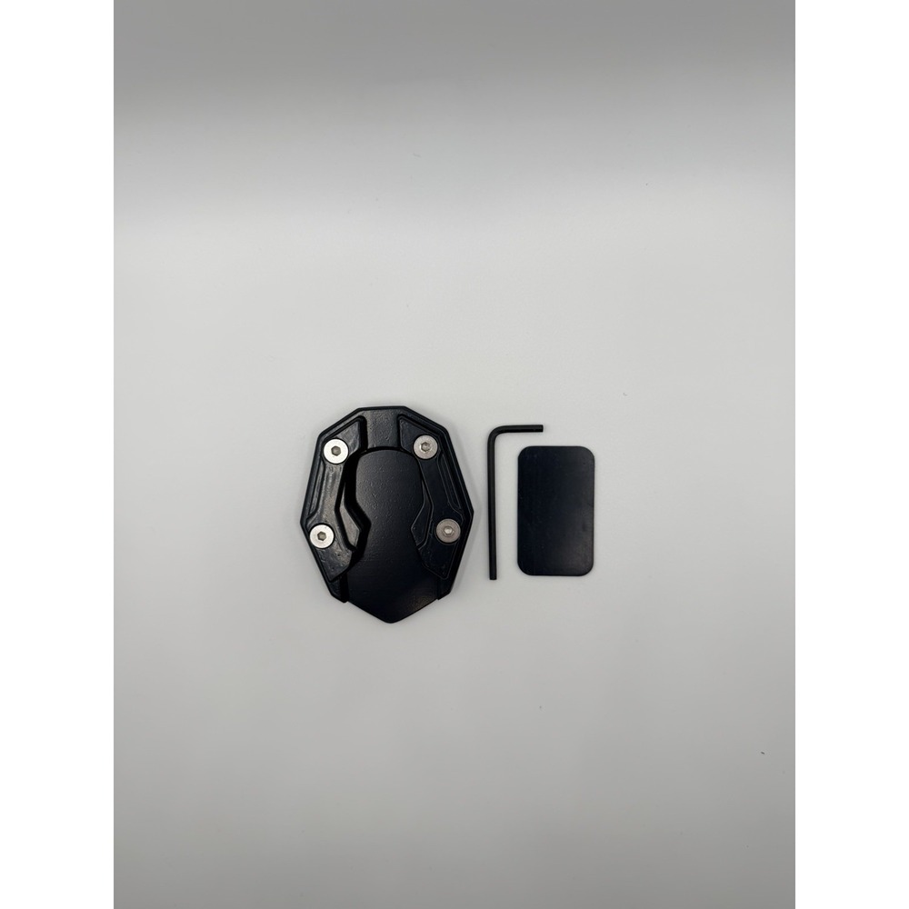 Universal Motorcycle Kickstand Enlarger Side Stand Foot Pad w/ Hardware – Black‎
